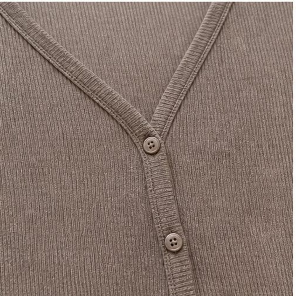 Taupe Wrap Blouse - Picture 4 of 6